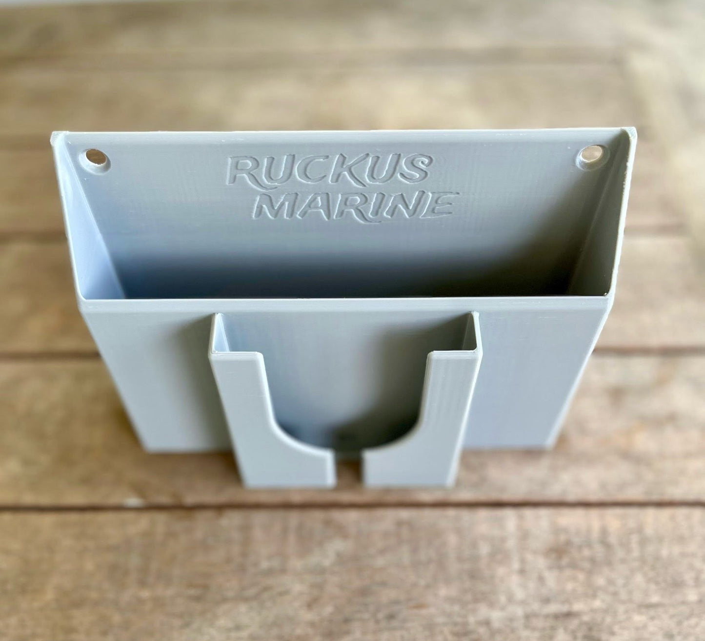 Ruckus Marine Console Caddy for small item storage on a Skiff in Gray