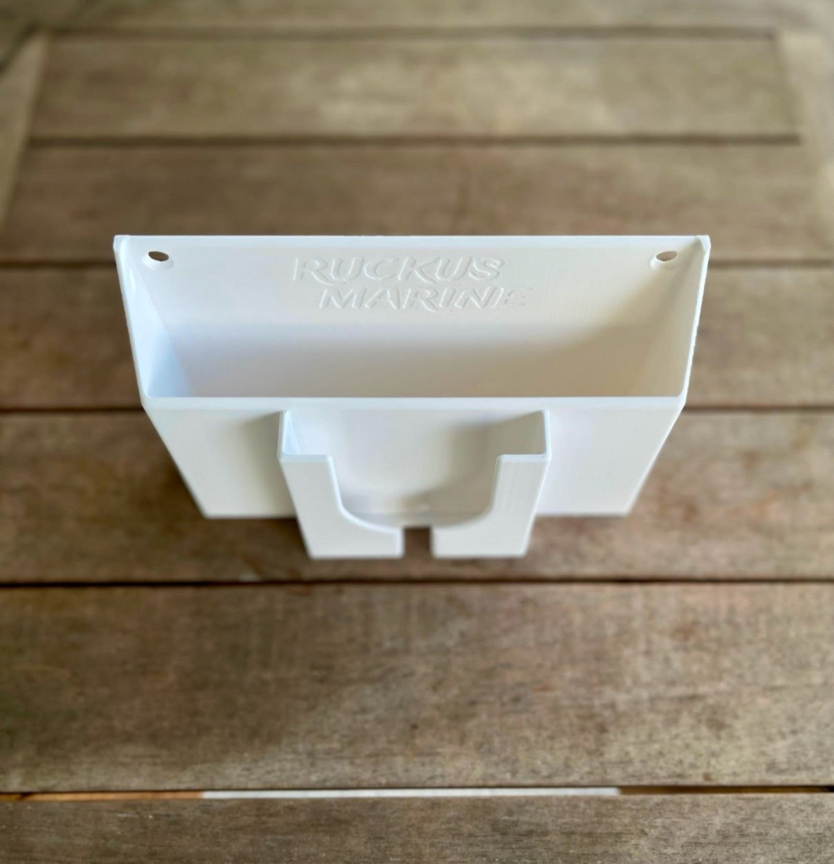 Ruckus Marine Console Caddy for Skiff Storage in White