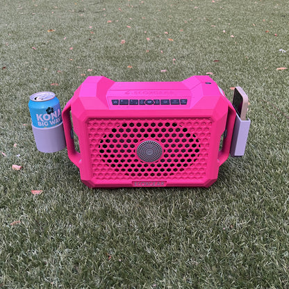 Ruckus Marine snap-on accessories shown on pink ECOXGEAR Defender speaker