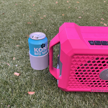 Drink holder for ECOXGEAR defender speaker installed on the side handles