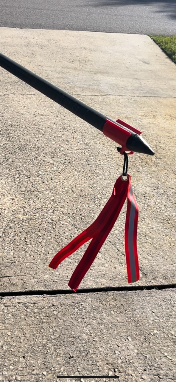 Lifestyle shot of Ruckus Marine push pole protector installed on Stiffy push pole