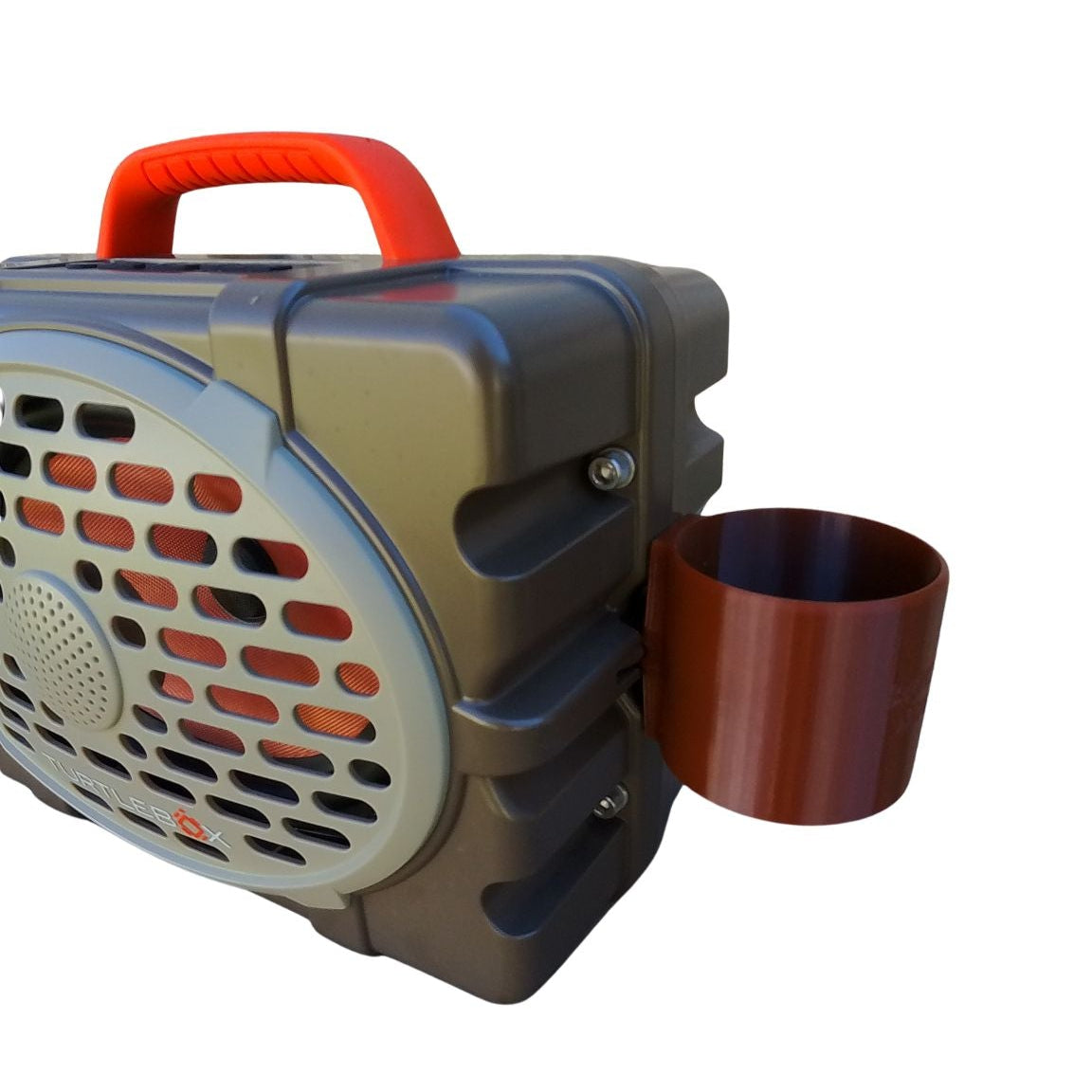 12oz Can Holder for the Turtlebox Original Gen 3 speaker shown installed in brown