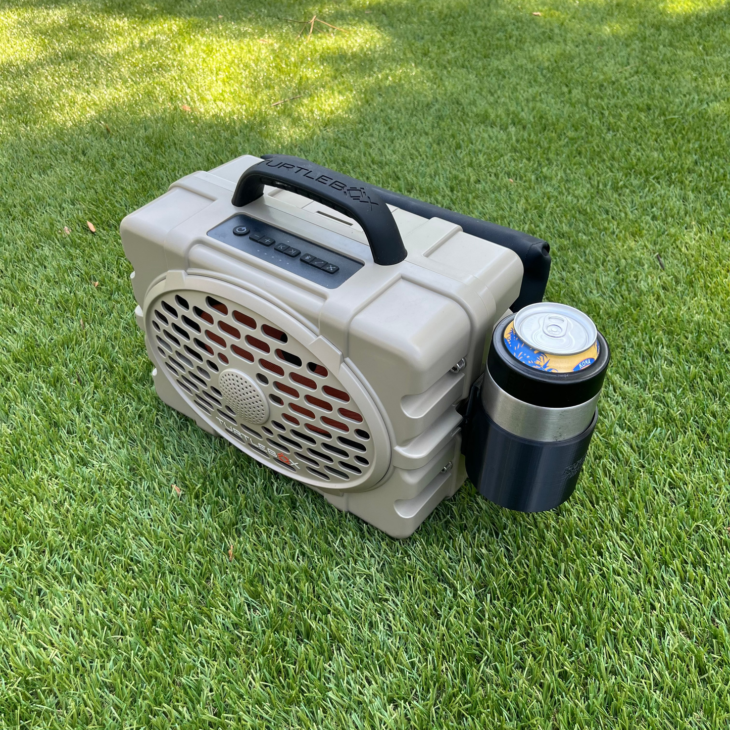 Drink Holder for Turtlebox Speaker shown in black
