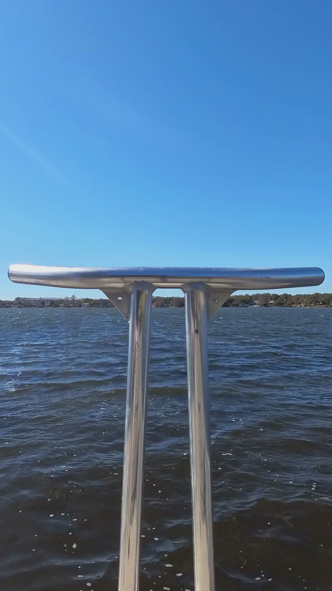 Sissy Bar Cup Holder by Ruckus Marine being installed on anodized aluminum